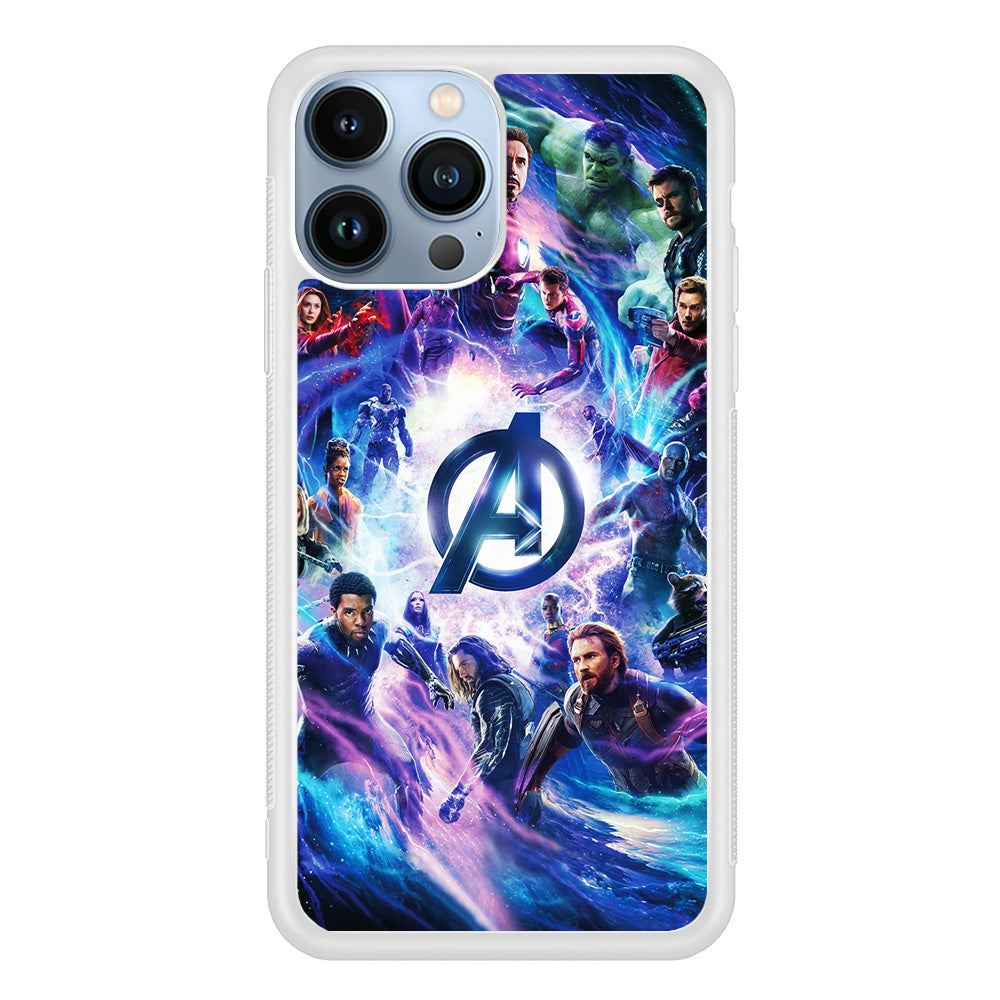 Avengers All Heroes iPhone 15 Pro Case-Phone Case-Rubber White (2D Case)-Altracase