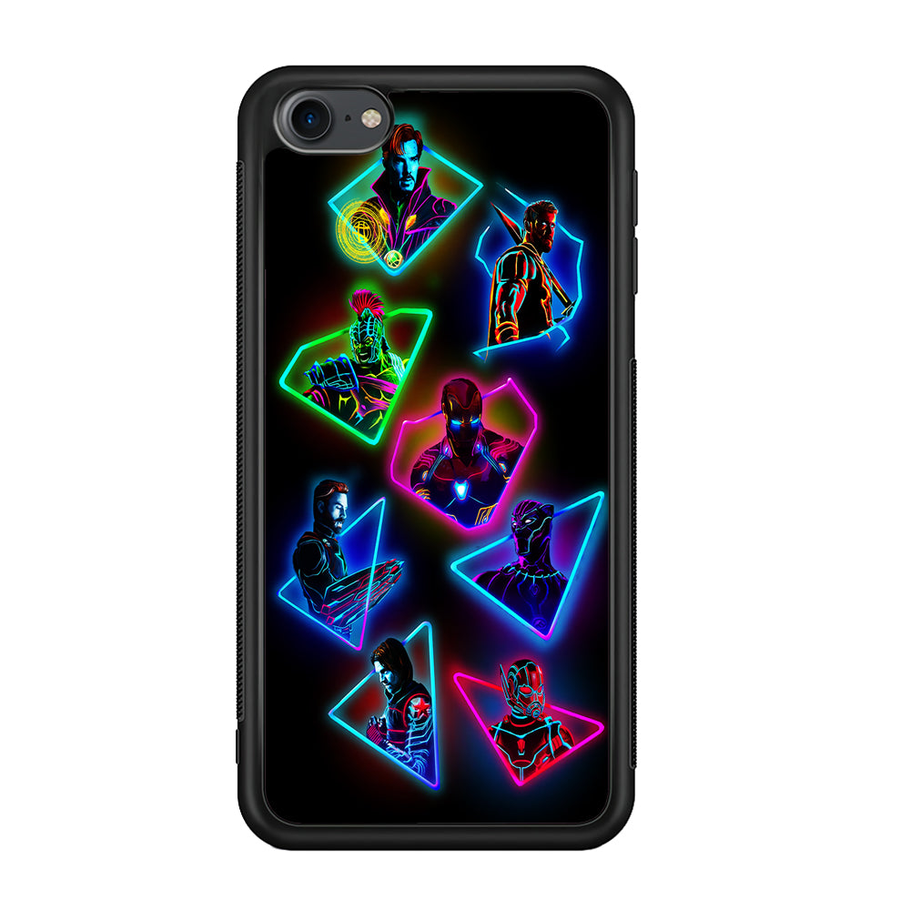 Avengers Glow Neon iPod Touch 6 Case-Phone Case-Rubber White (2D Case)-Altracase