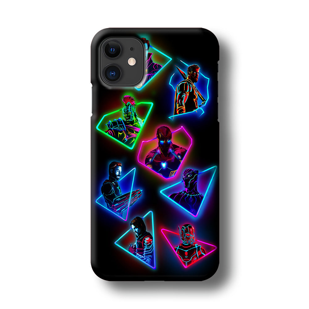 Avengers Glow Neon iPhone 11 Case-Phone Case-3D Case-Altracase