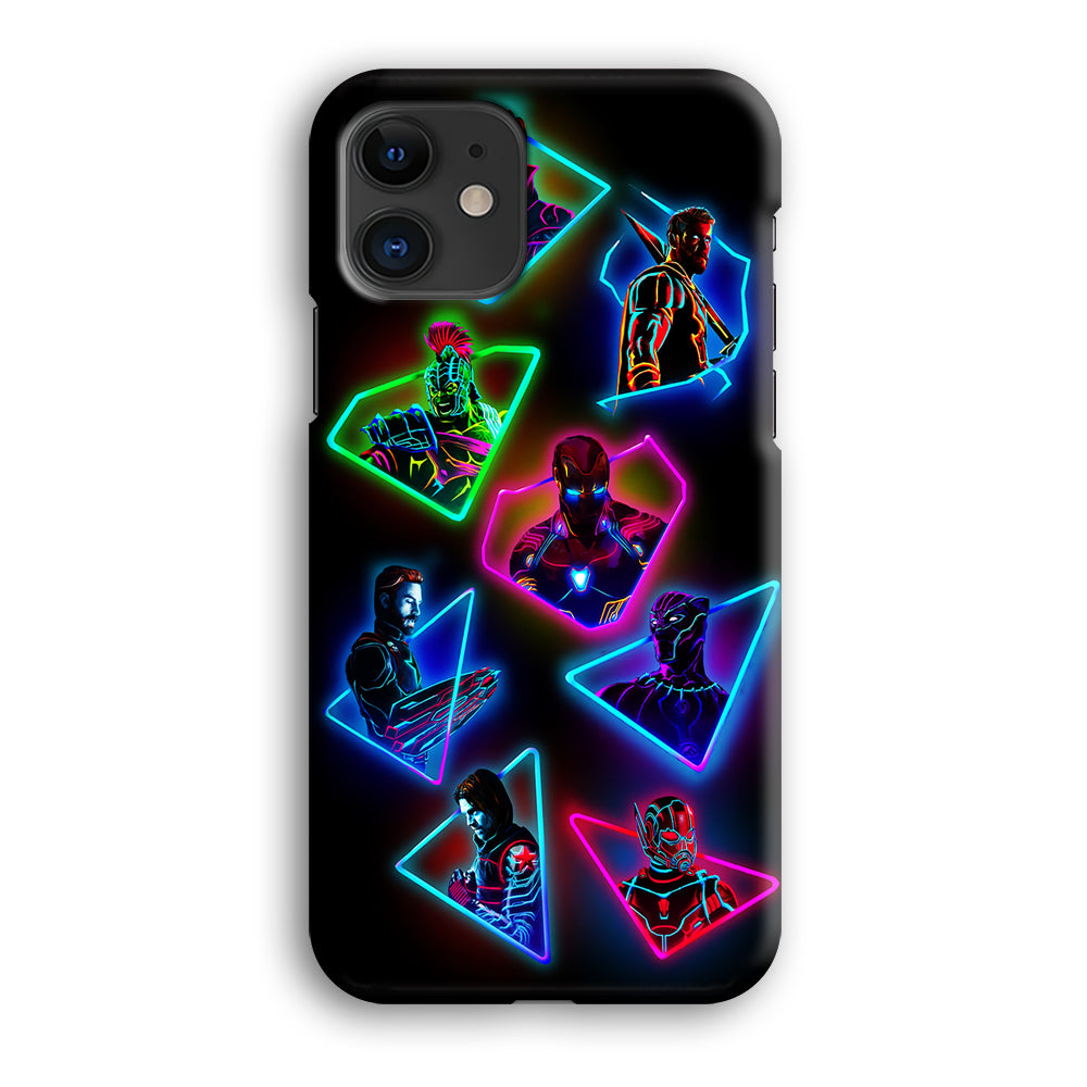 Avengers Glow Neon iPhone 12 Case-Phone Case-3D Case-Altracase