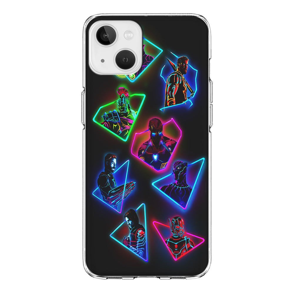 Avengers Glow Neon iPhone 15 Case-Phone Case-Clear Soft Case-Altracase