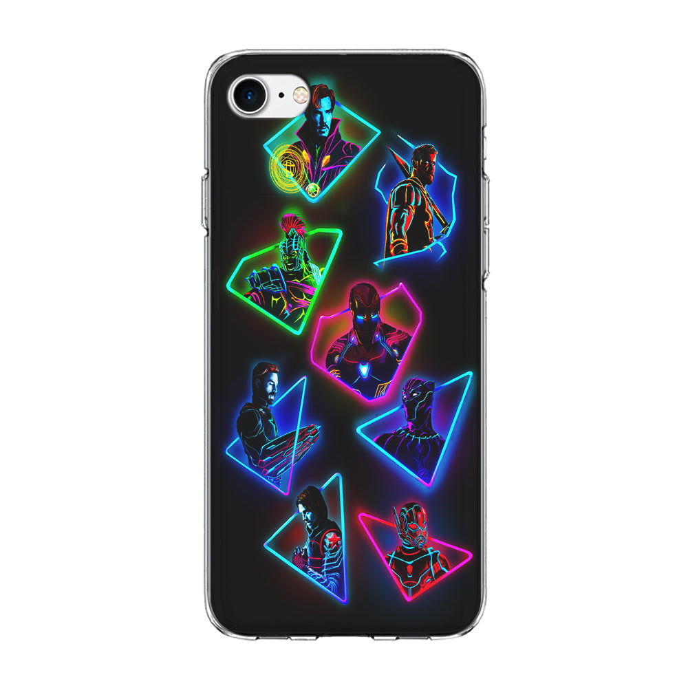 Avengers Glow Neon iPhone 7 Case-Phone Case-Clear Soft Case-Altracase
