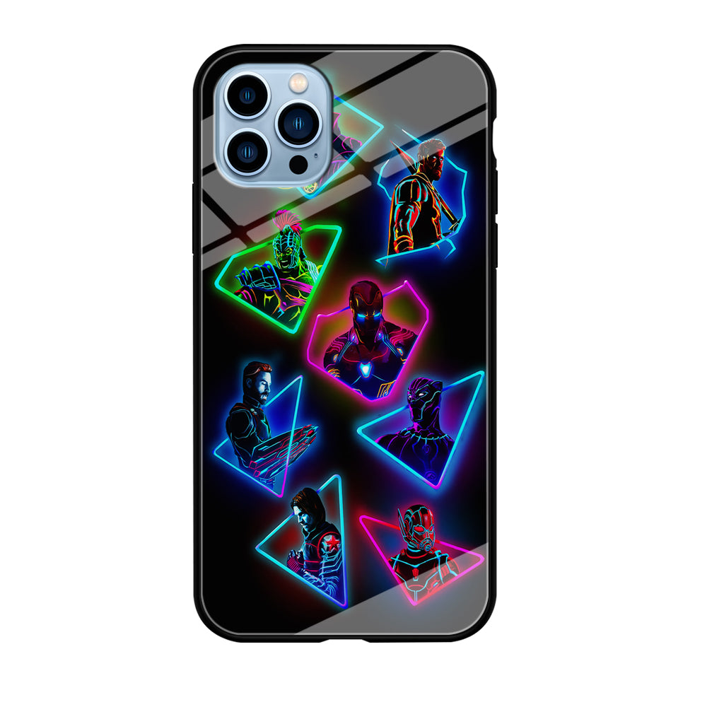 Avengers Glow Neon iPhone 12 Pro Max Case-Phone Case-Tempered Glass Case-Altracase