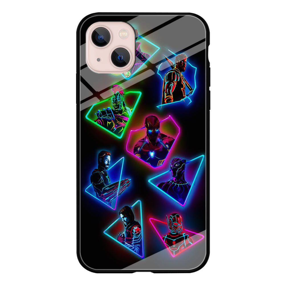 Avengers Glow Neon iPhone 13 Mini Case-Phone Case-Tempered Glass Case-Altracase