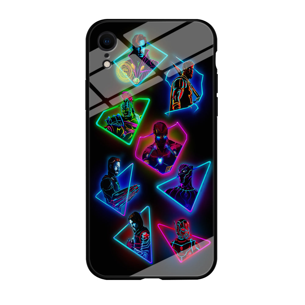 Avengers Glow Neon iPhone XR Case-Phone Case-Tempered Glass Case-Altracase