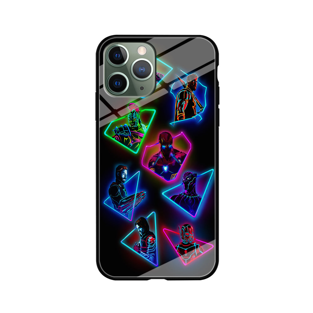 Avengers Glow Neon iPhone 11 Pro Max Case-Phone Case-Tempered Glass Case-Altracase