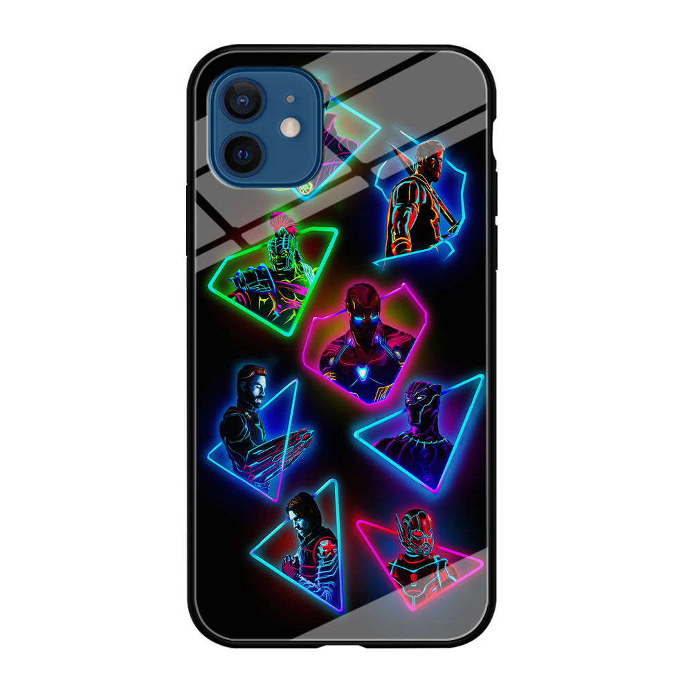 Avengers Glow Neon iPhone 12 Case-Phone Case-Tempered Glass Case-Altracase