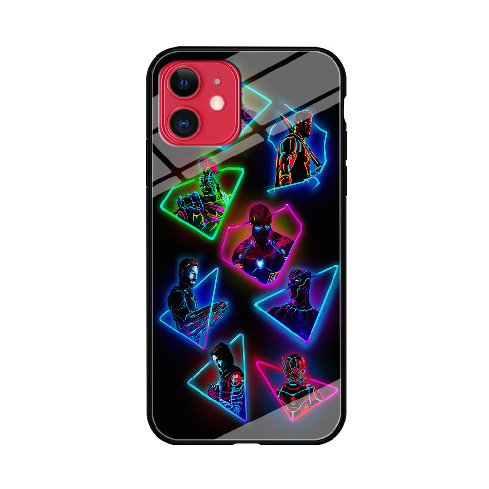 Avengers Glow Neon iPhone 11 Case-Phone Case-Tempered Glass Case-Altracase