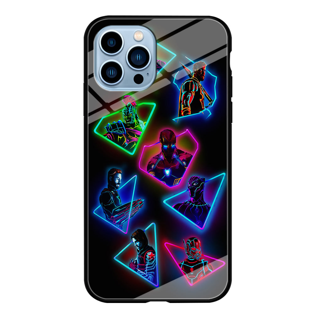 Avengers Glow Neon iPhone 15 Pro Case-Phone Case-Tempered Glass Case-Altracase