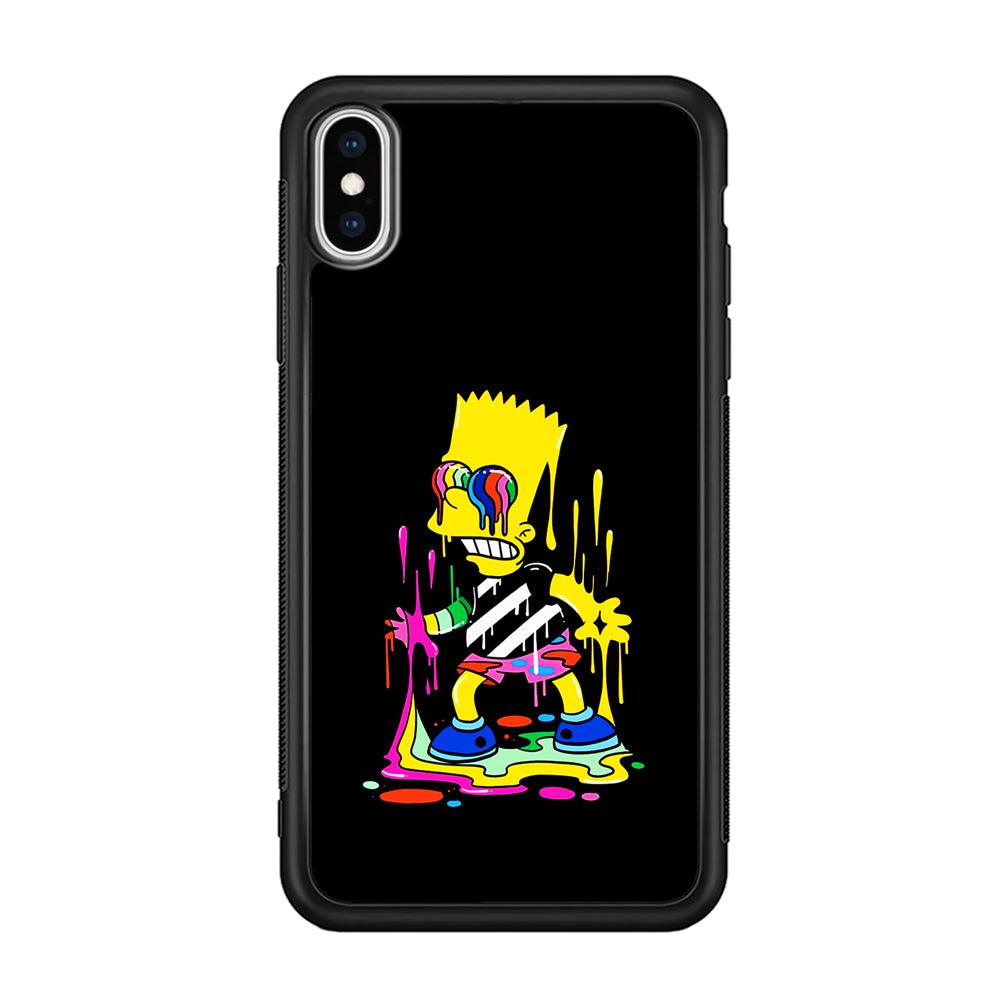 Bart Simpson Painting iPhone X Case-Phone Case-Rubber Black (2D Case)-Altracase