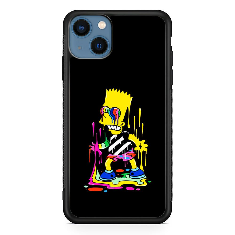 Bart Simpson Painting iPhone 13 Case-Phone Case-Rubber Black (2D Case)-Altracase