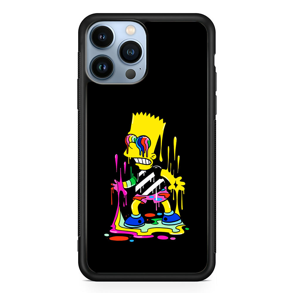 Bart Simpson Painting iPhone 13 Pro Case-Phone Case-Rubber Black (2D Case)-Altracase