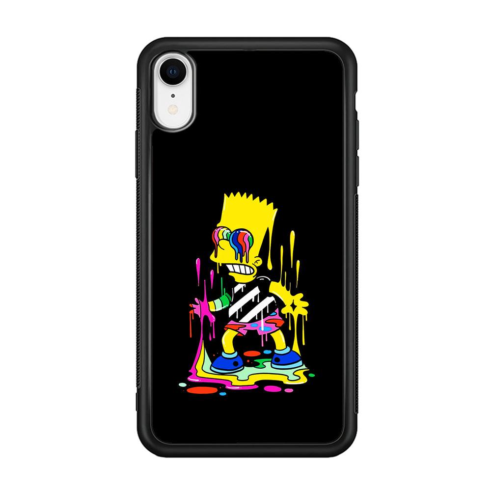 Bart Simpson Painting iPhone XR Case-Phone Case-Rubber Black (2D Case)-Altracase