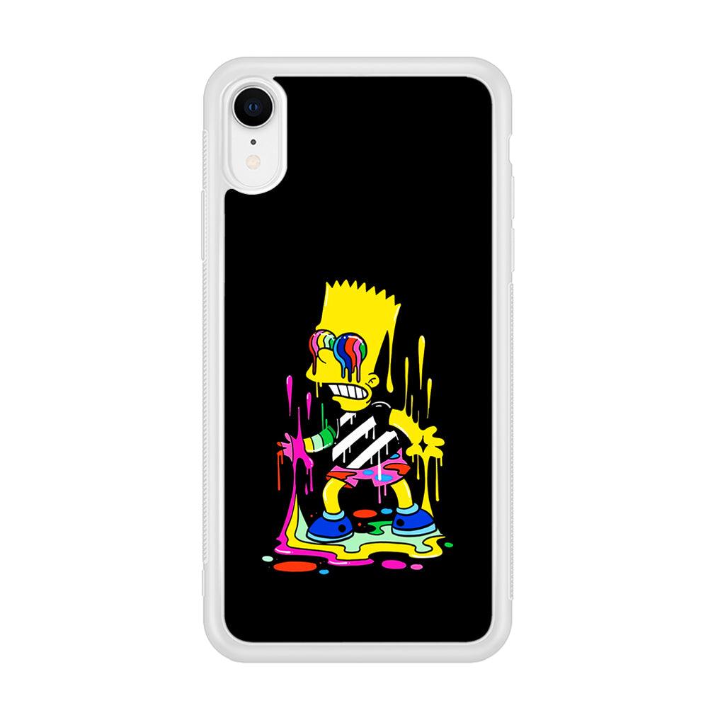 Bart Simpson Painting iPhone XR Case-Phone Case-Rubber White (2D Case)-Altracase
