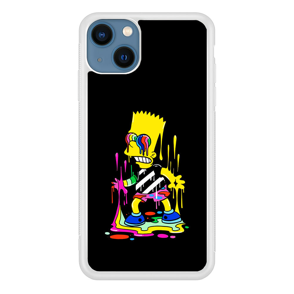 Bart Simpson Painting iPhone 13 Case-Phone Case-Rubber White (2D Case)-Altracase