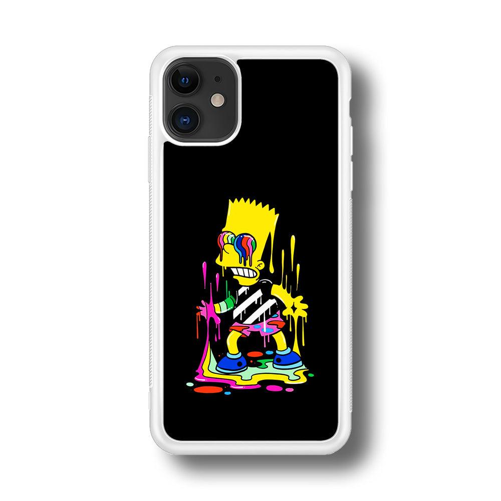 Bart Simpson Painting iPhone 11 Case-Phone Case-Rubber White (2D Case)-Altracase
