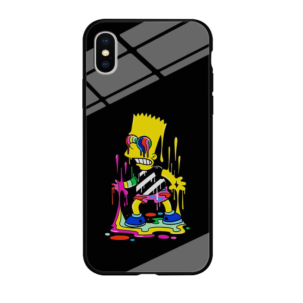 Bart Simpson Painting iPhone X Case-Phone Case-Tempered Glass Case-Altracase