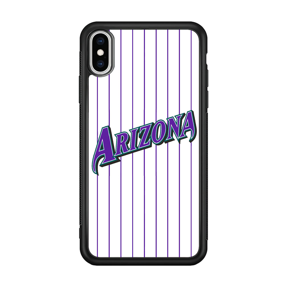 Baseball Arizona Diamondbacks MLB 001 iPhone Xs Max Case-Phone Case-Rubber Black (2D Case)-Altracase