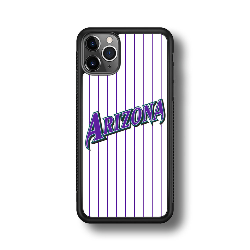 Baseball Arizona Diamondbacks MLB 001 iPhone 11 Pro Max Case-Phone Case-Rubber Black (2D Case)-Altracase