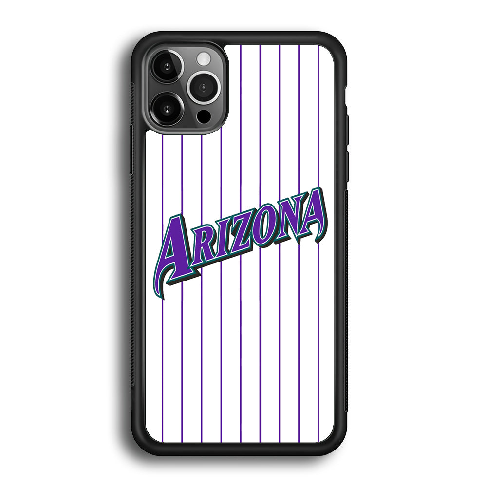 Baseball Arizona Diamondbacks MLB 001 iPhone 12 Pro Case-Phone Case-Rubber Black (2D Case)-Altracase