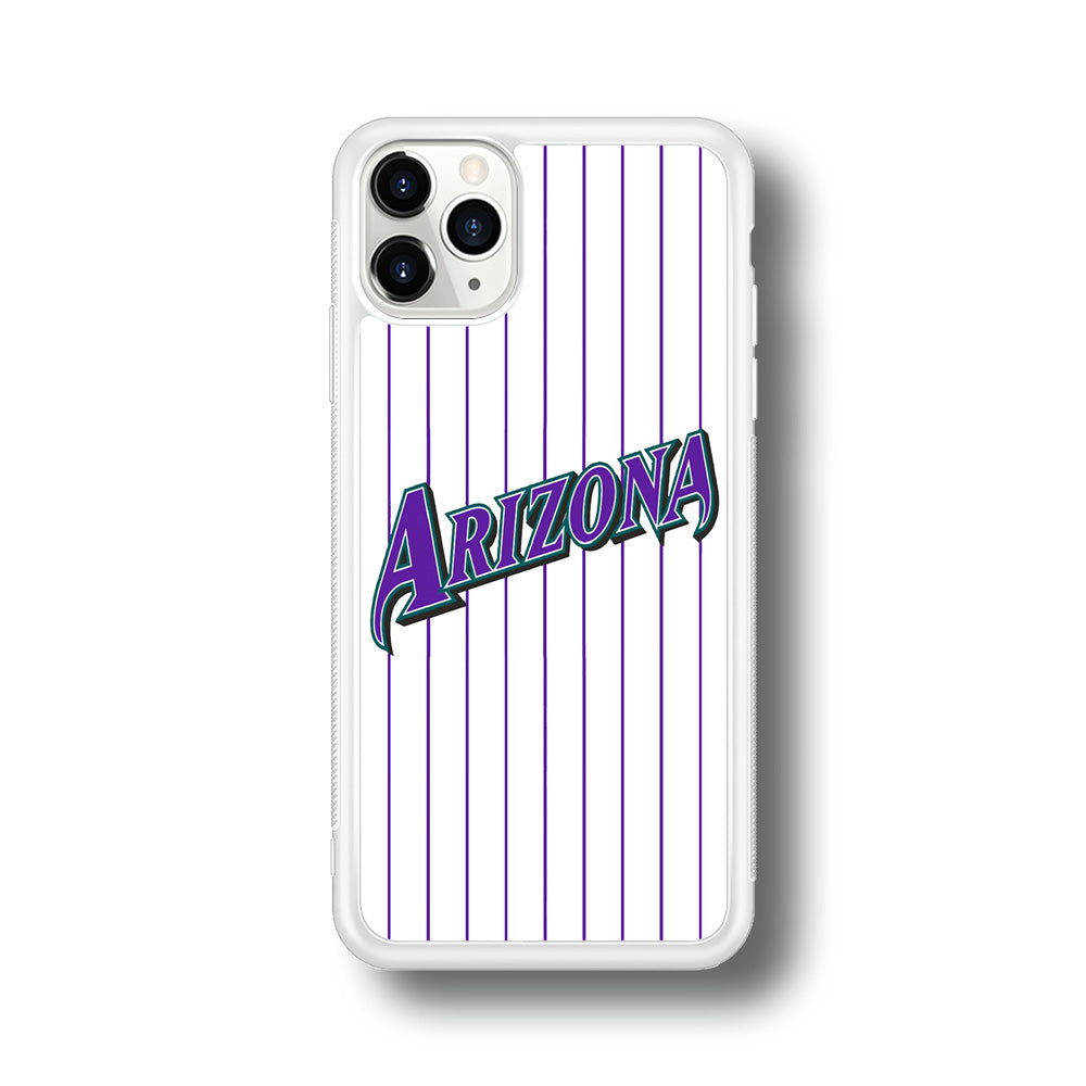Baseball Arizona Diamondbacks MLB 001 iPhone 11 Pro Max Case-Phone Case-Rubber White (2D Case)-Altracase