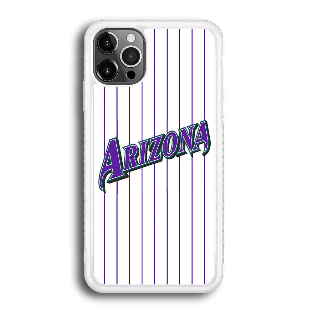 Baseball Arizona Diamondbacks MLB 001 iPhone 12 Pro Case-Phone Case-Rubber White (2D Case)-Altracase