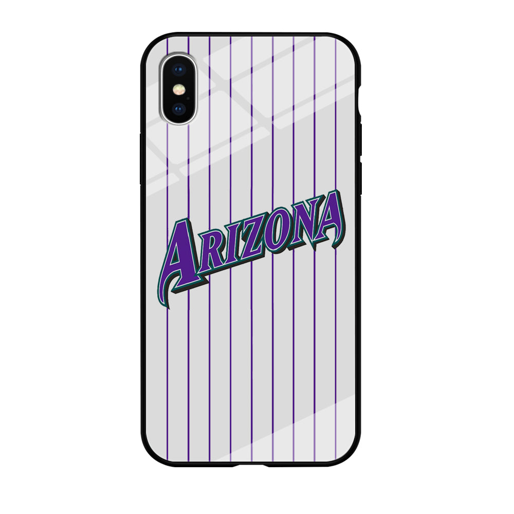 Baseball Arizona Diamondbacks MLB 001 iPhone Xs Case-Phone Case-Tempered Glass Case-Altracase
