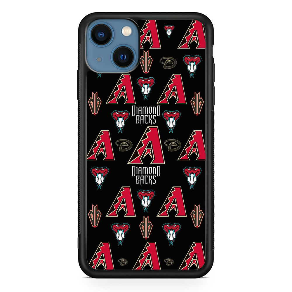Baseball Arizona Diamondbacks MLB 002 iPhone 13 Mini Case-Phone Case-Rubber Black (2D Case)-Altracase