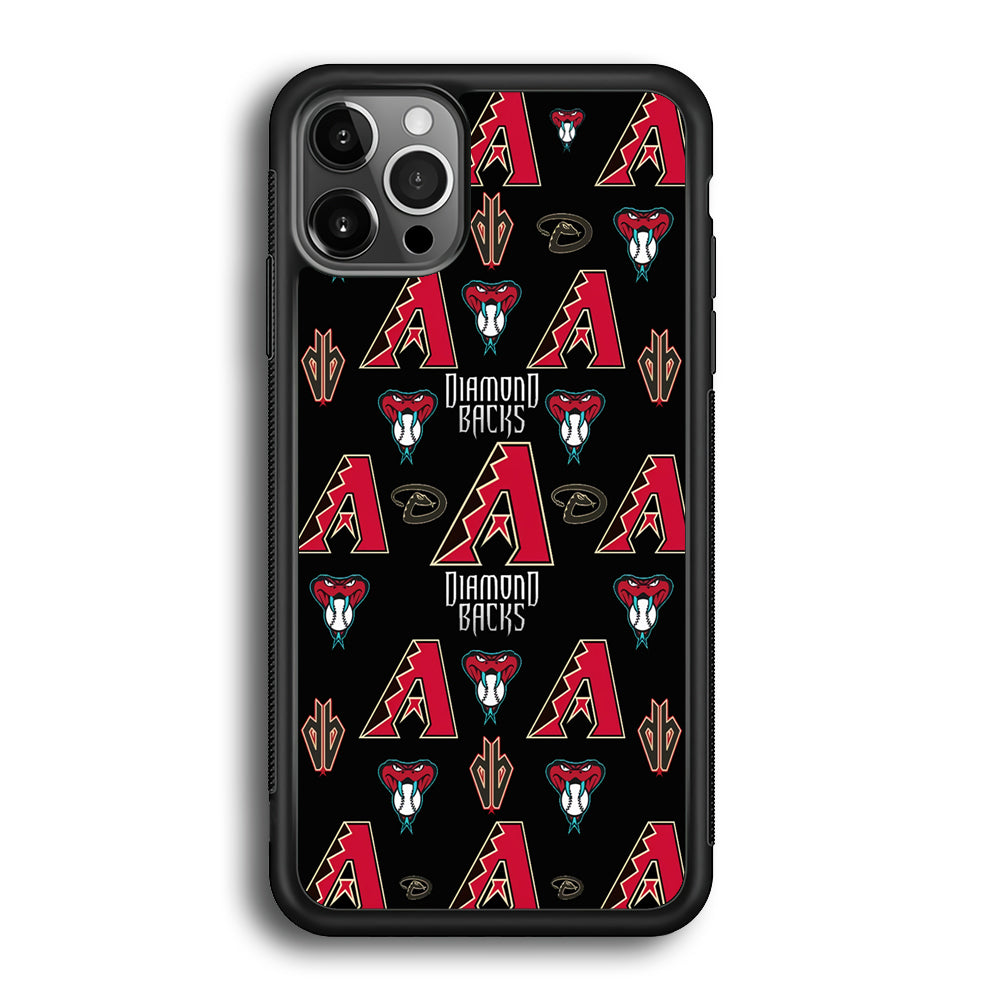 Baseball Arizona Diamondbacks MLB 002 iPhone 12 Pro Case-Phone Case-Rubber Black (2D Case)-Altracase