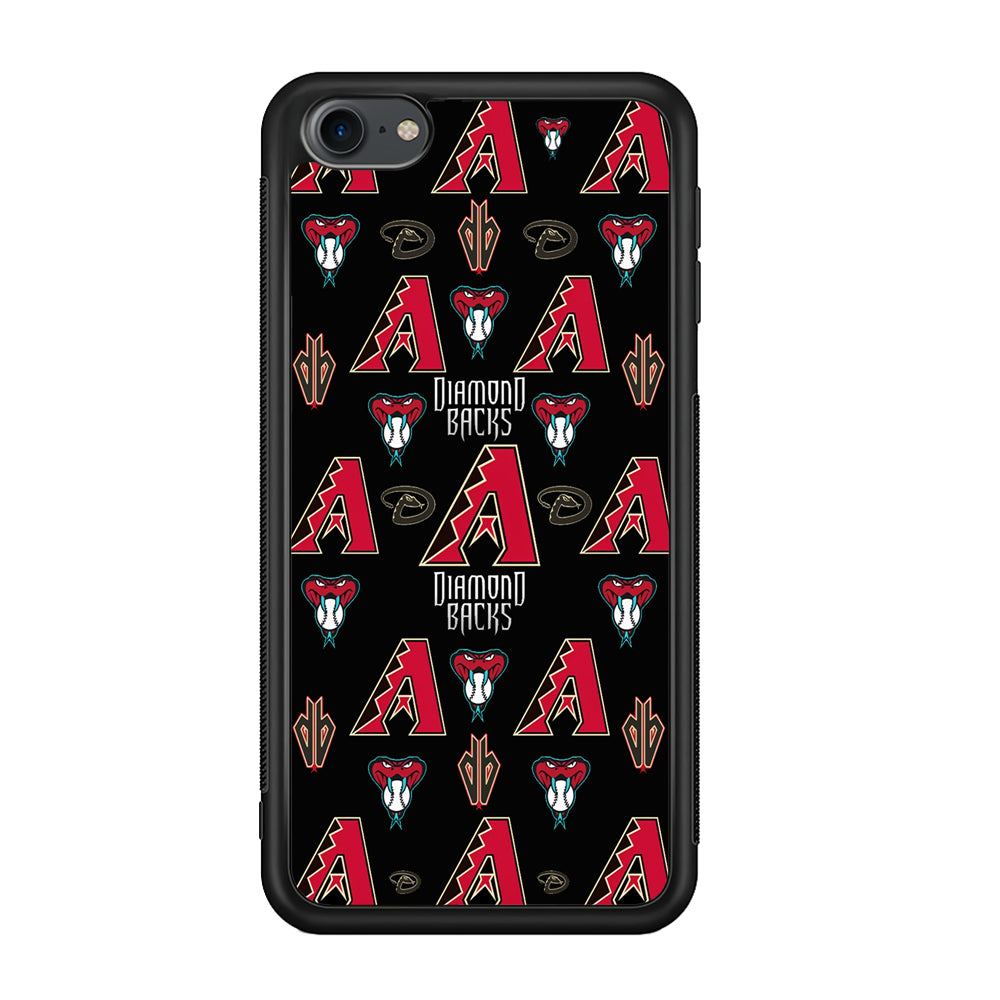 Baseball Arizona Diamondbacks MLB 002 iPod Touch 6 Case-Phone Case-Rubber Black (2D Case)-Altracase