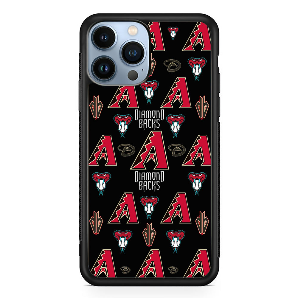 Baseball Arizona Diamondbacks MLB 002 iPhone 15 Pro Case-Phone Case-Rubber Black (2D Case)-Altracase