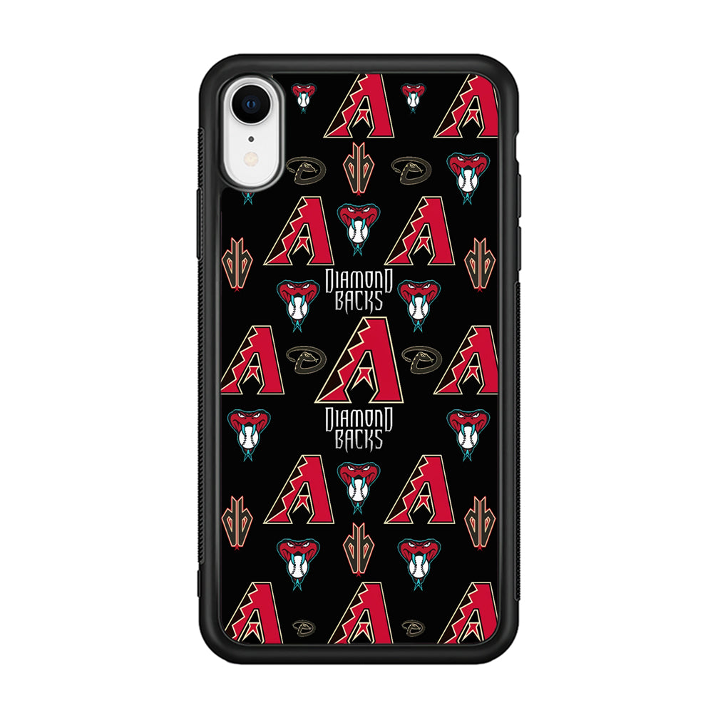 Baseball Arizona Diamondbacks MLB 002 iPhone XR Case-Phone Case-Rubber Black (2D Case)-Altracase