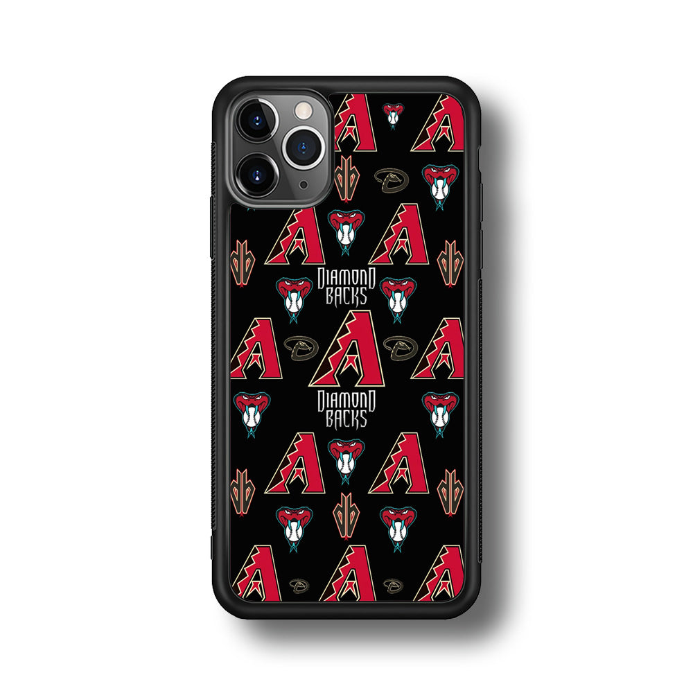 Baseball Arizona Diamondbacks MLB 002 iPhone 11 Pro Case-Phone Case-Rubber Black (2D Case)-Altracase