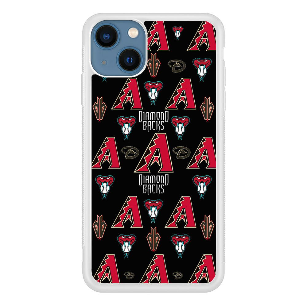 Baseball Arizona Diamondbacks MLB 002 iPhone 13 Mini Case-Phone Case-Rubber White (2D Case)-Altracase