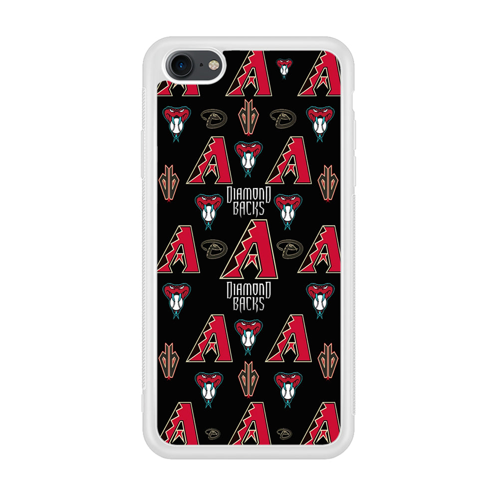Baseball Arizona Diamondbacks MLB 002 iPhone 7 Case-Phone Case-Rubber White (2D Case)-Altracase