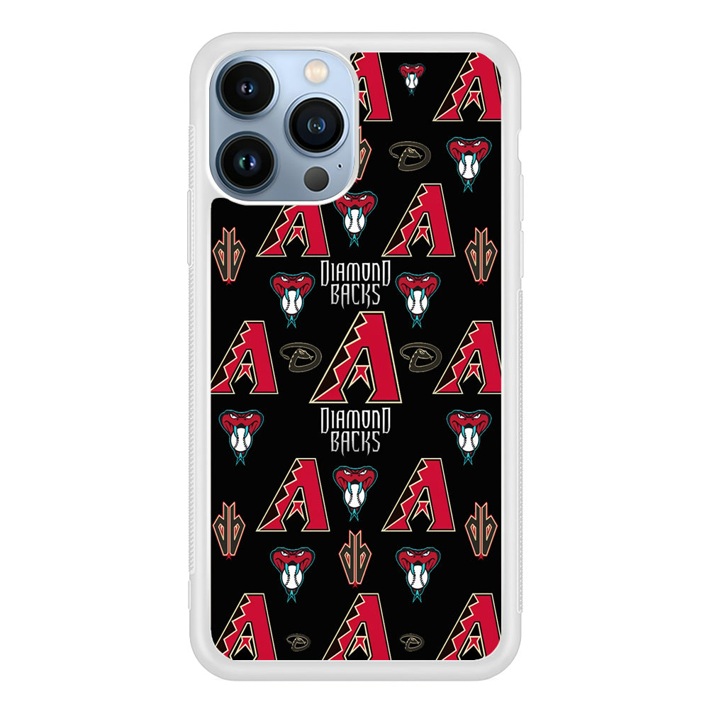 Baseball Arizona Diamondbacks MLB 002 iPhone 15 Pro Case-Phone Case-Rubber White (2D Case)-Altracase
