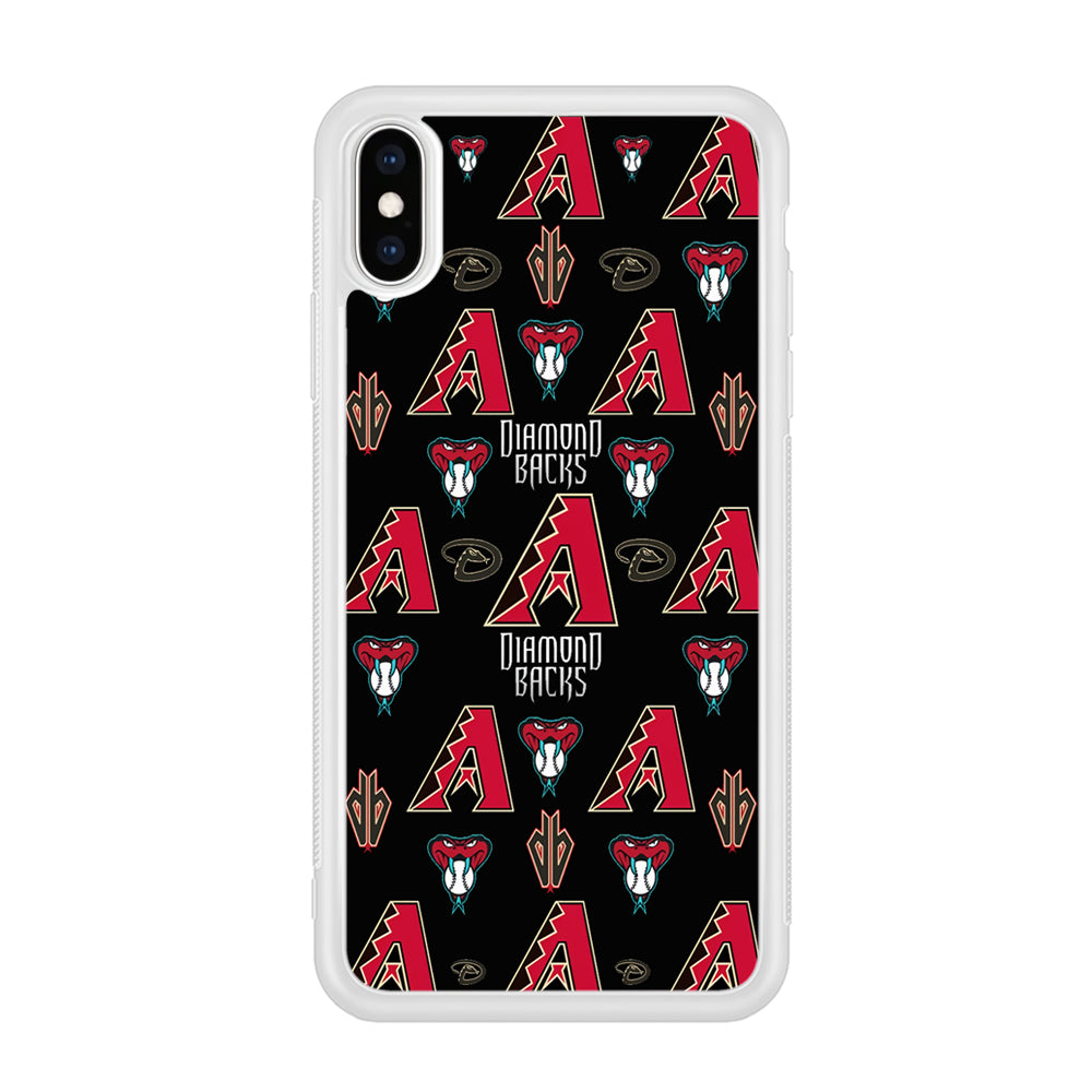 Baseball Arizona Diamondbacks MLB 002 iPhone Xs Max Case-Phone Case-Rubber White (2D Case)-Altracase