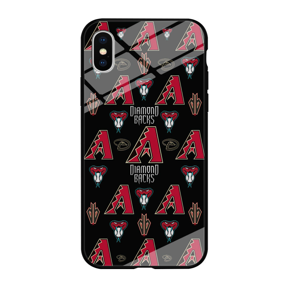 Baseball Arizona Diamondbacks MLB 002 iPhone X Case-Phone Case-Tempered Glass Case-Altracase