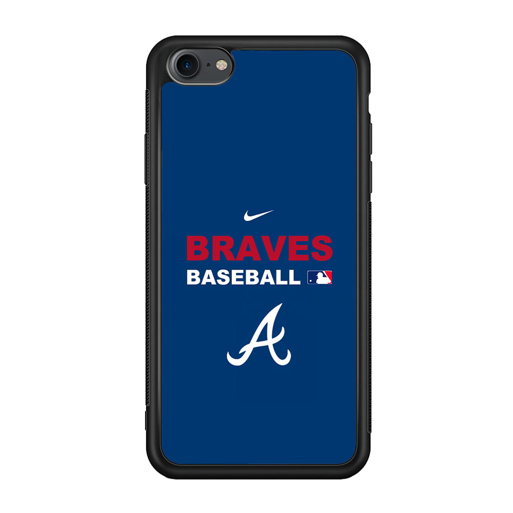 Baseball Atlanta Braves MLB 001 iPhone 7 Case-Phone Case-Rubber Black (2D Case)-Altracase