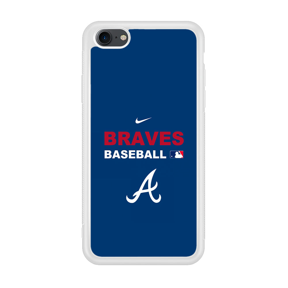 Baseball Atlanta Braves MLB 001 iPhone 7 Case-Phone Case-Rubber White (2D Case)-Altracase