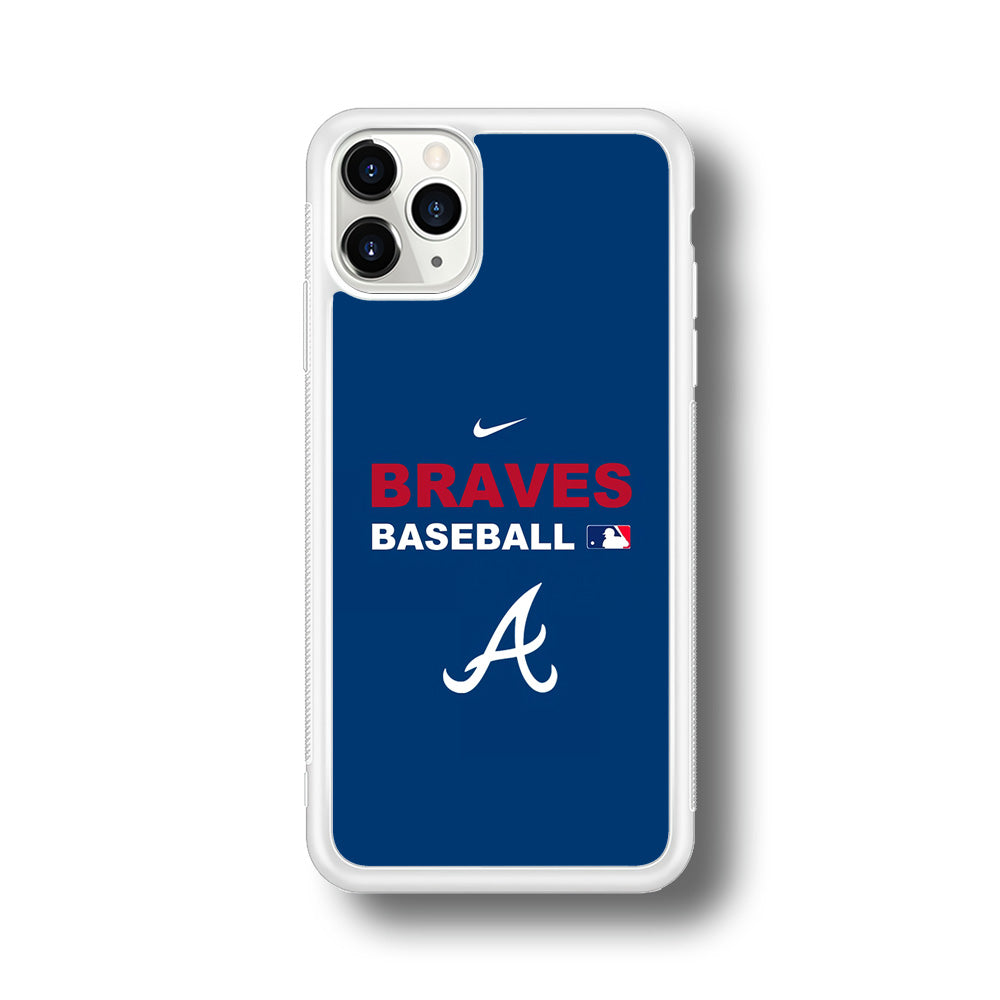 Baseball Atlanta Braves MLB 001 iPhone 11 Pro Case-Phone Case-Rubber White (2D Case)-Altracase
