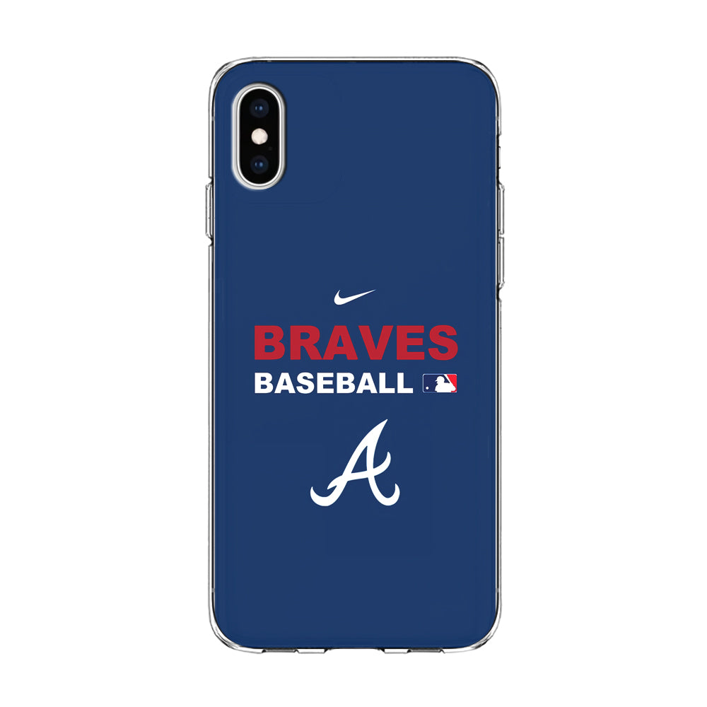 Baseball Atlanta Braves MLB 001 iPhone Xs Max Case-Phone Case-Clear Soft Case-Altracase
