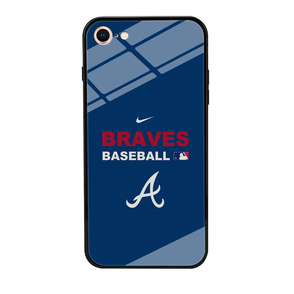 Baseball Atlanta Braves MLB 001 iPhone SE 3 2022 Case-Phone Case-Tempered Glass Case-Altracase