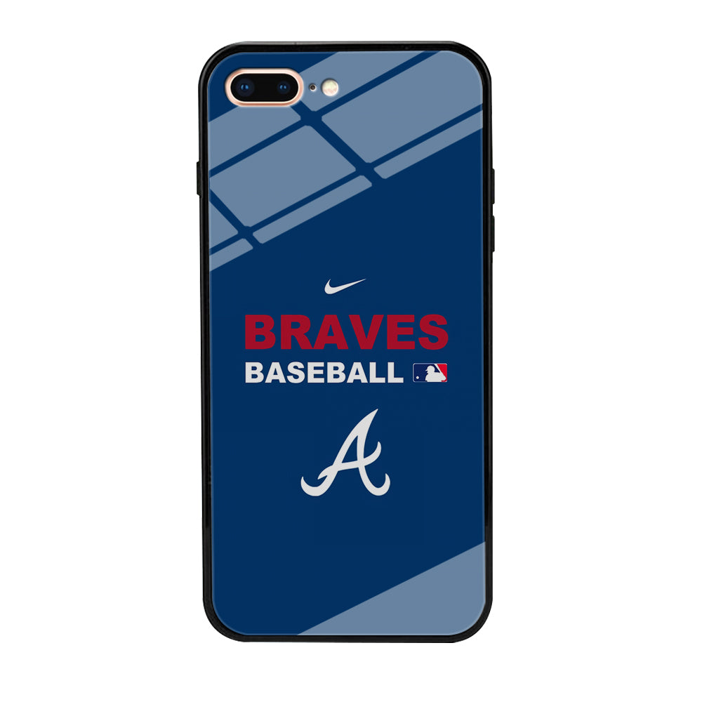 Baseball Atlanta Braves MLB 001 iPhone 8 Plus Case-Phone Case-Tempered Glass Case-Altracase
