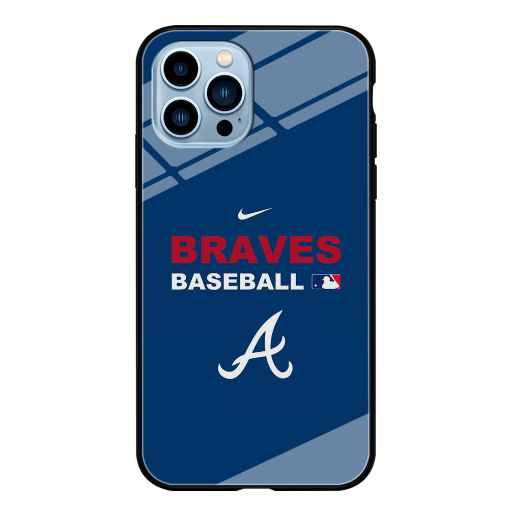 Baseball Atlanta Braves MLB 001 iPhone 15 Pro Max Case-Phone Case-Tempered Glass Case-Altracase