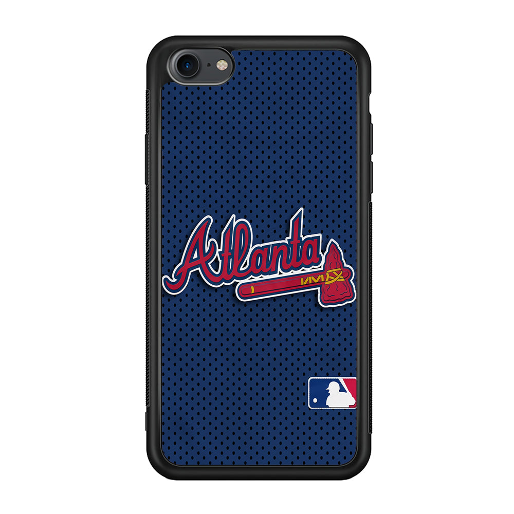 Baseball Atlanta Braves MLB 002 iPhone 7 Case-Phone Case-Rubber Black (2D Case)-Altracase