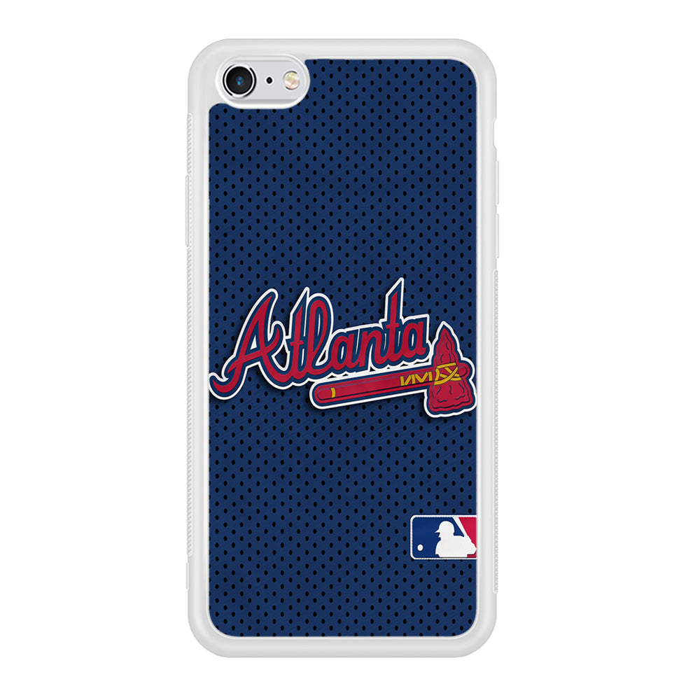 Baseball Atlanta Braves MLB 002 iPhone 6 Plus | 6s Plus Case-Phone Case-Rubber White (2D Case)-Altracase