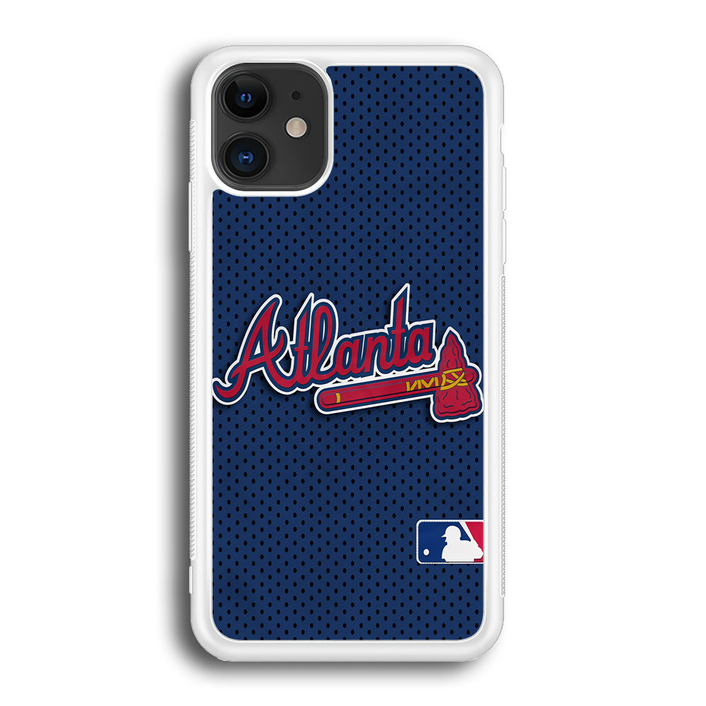 Baseball Atlanta Braves MLB 002 iPhone 12 Mini Case-Phone Case-Rubber White (2D Case)-Altracase