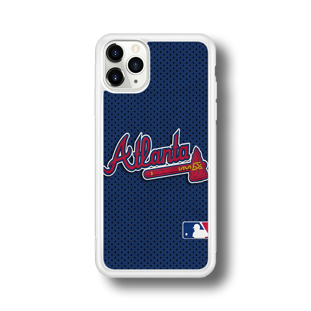 Baseball Atlanta Braves MLB 002 iPhone 11 Pro Case-Phone Case-Rubber White (2D Case)-Altracase