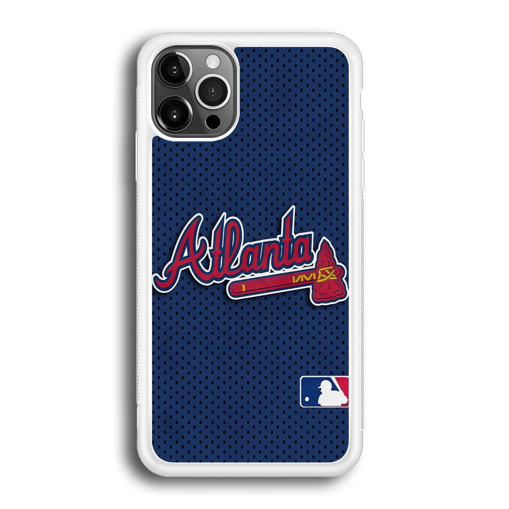 Baseball Atlanta Braves MLB 002 iPhone 12 Pro Case-Phone Case-Rubber White (2D Case)-Altracase